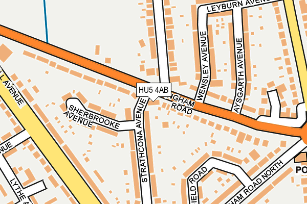 HU5 4AB map - OS OpenMap – Local (Ordnance Survey)