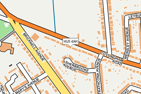 HU5 4AH map - OS OpenMap – Local (Ordnance Survey)