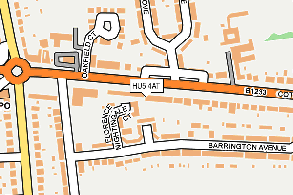 HU5 4AT map - OS OpenMap – Local (Ordnance Survey)