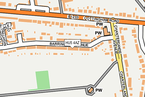 HU5 4AZ map - OS OpenMap – Local (Ordnance Survey)