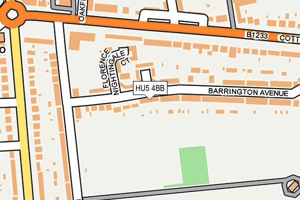 HU5 4BB map - OS OpenMap – Local (Ordnance Survey)