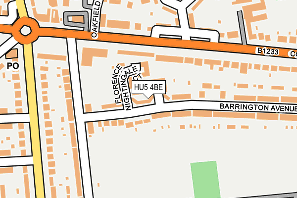 HU5 4BE map - OS OpenMap – Local (Ordnance Survey)