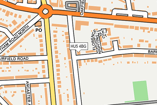 HU5 4BG map - OS OpenMap – Local (Ordnance Survey)