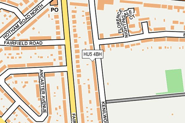 HU5 4BH map - OS OpenMap – Local (Ordnance Survey)