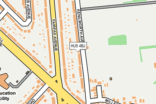 HU5 4BJ map - OS OpenMap – Local (Ordnance Survey)
