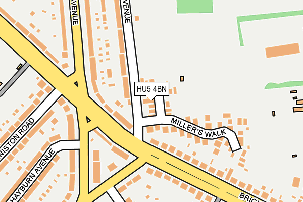 HU5 4BN map - OS OpenMap – Local (Ordnance Survey)