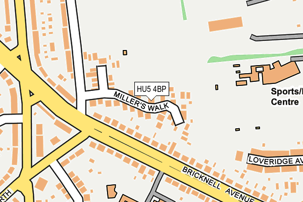 HU5 4BP map - OS OpenMap – Local (Ordnance Survey)