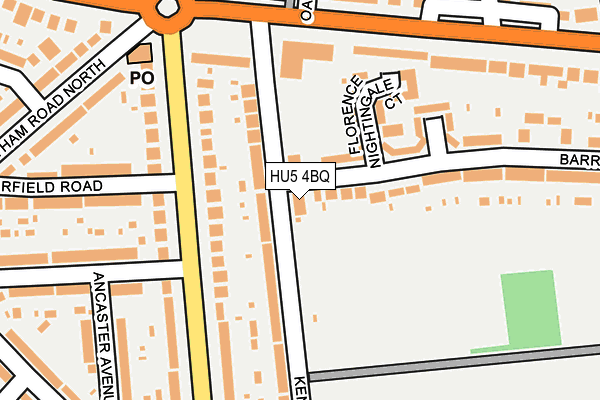 HU5 4BQ map - OS OpenMap – Local (Ordnance Survey)