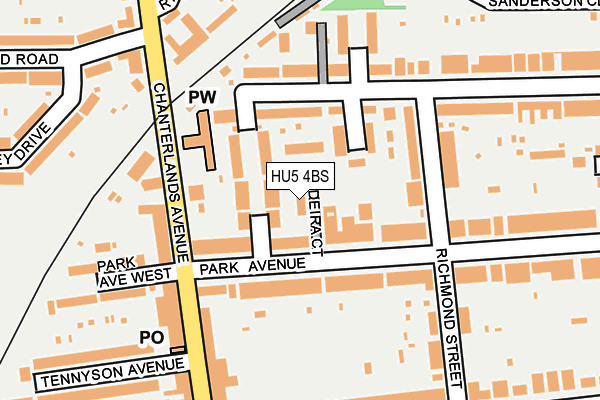 HU5 4BS map - OS OpenMap – Local (Ordnance Survey)