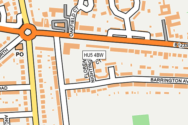 HU5 4BW map - OS OpenMap – Local (Ordnance Survey)