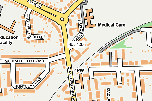 HU5 4DD map - OS OpenMap – Local (Ordnance Survey)