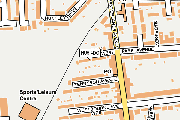 HU5 4DG map - OS OpenMap – Local (Ordnance Survey)