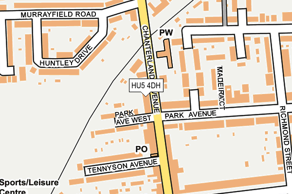 HU5 4DH map - OS OpenMap – Local (Ordnance Survey)