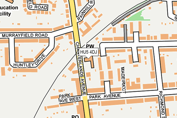 HU5 4DJ map - OS OpenMap – Local (Ordnance Survey)