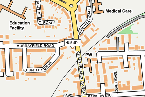 HU5 4DL map - OS OpenMap – Local (Ordnance Survey)