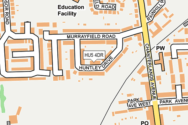 HU5 4DR map - OS OpenMap – Local (Ordnance Survey)