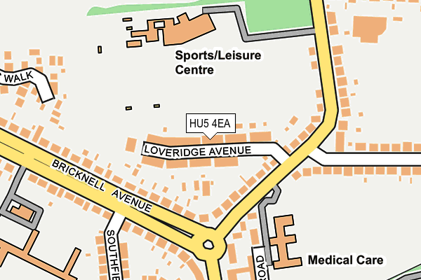 HU5 4EA map - OS OpenMap – Local (Ordnance Survey)