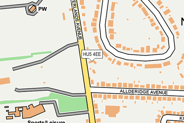 HU5 4EE map - OS OpenMap – Local (Ordnance Survey)