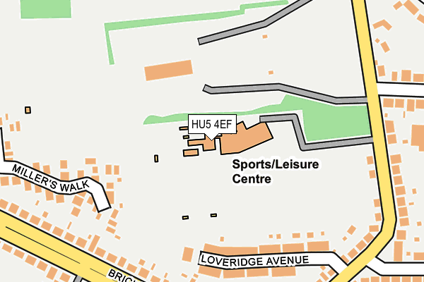 HU5 4EF map - OS OpenMap – Local (Ordnance Survey)