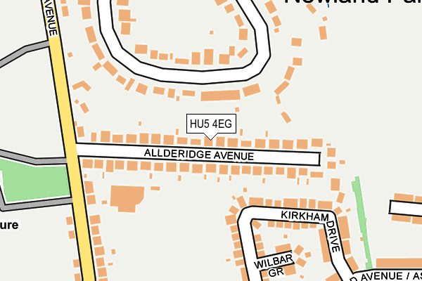 HU5 4EG map - OS OpenMap – Local (Ordnance Survey)