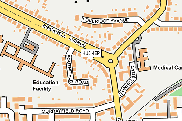 HU5 4EP map - OS OpenMap – Local (Ordnance Survey)