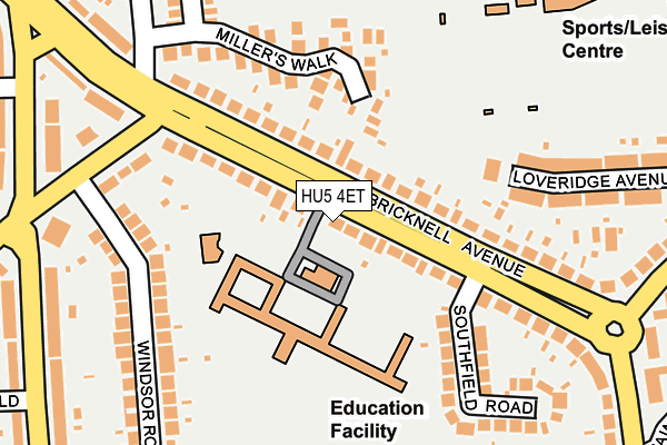 HU5 4ET map - OS OpenMap – Local (Ordnance Survey)