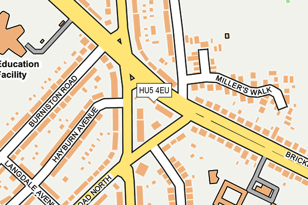 HU5 4EU map - OS OpenMap – Local (Ordnance Survey)