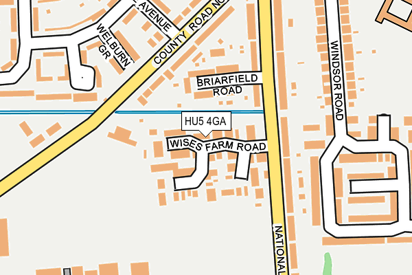 HU5 4GA map - OS OpenMap – Local (Ordnance Survey)