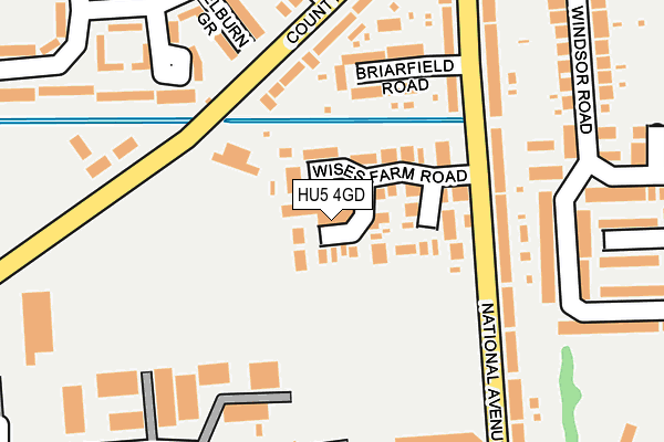 HU5 4GD map - OS OpenMap – Local (Ordnance Survey)