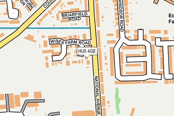 HU5 4GE map - OS OpenMap – Local (Ordnance Survey)