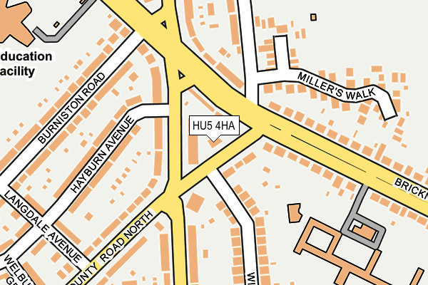 HU5 4HA map - OS OpenMap – Local (Ordnance Survey)