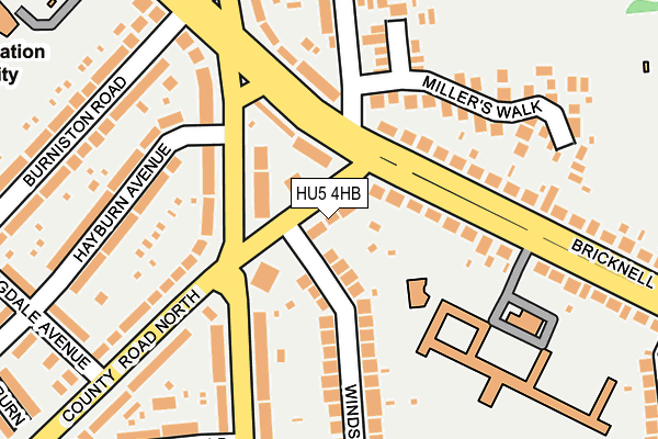 HU5 4HB map - OS OpenMap – Local (Ordnance Survey)