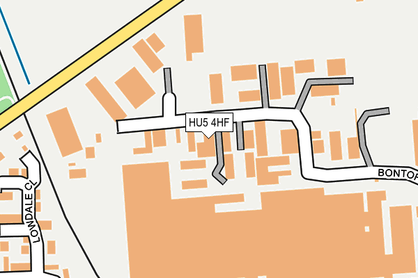 HU5 4HF map - OS OpenMap – Local (Ordnance Survey)