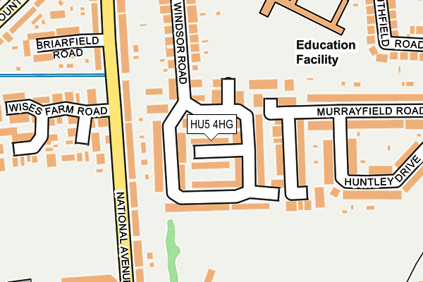 HU5 4HG map - OS OpenMap – Local (Ordnance Survey)