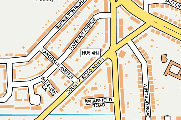 HU5 4HJ map - OS OpenMap – Local (Ordnance Survey)
