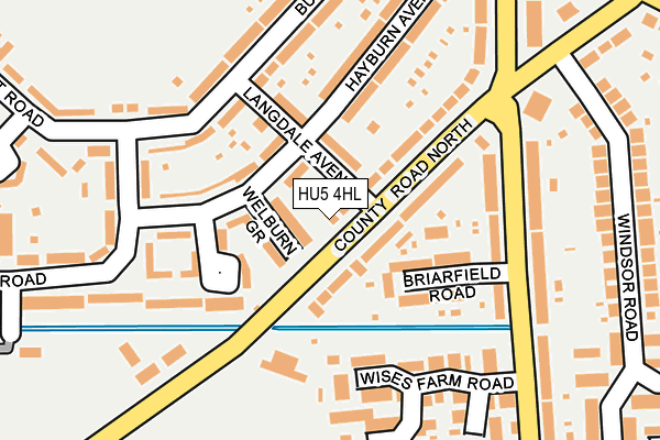 HU5 4HL map - OS OpenMap – Local (Ordnance Survey)