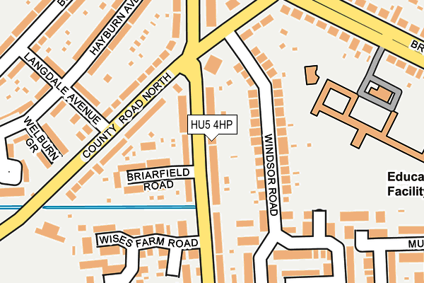 HU5 4HP map - OS OpenMap – Local (Ordnance Survey)