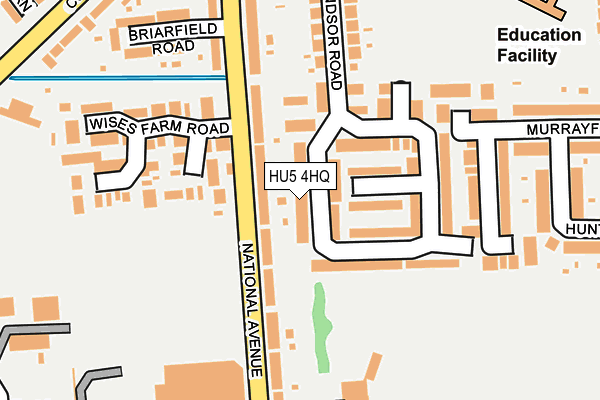 HU5 4HQ map - OS OpenMap – Local (Ordnance Survey)