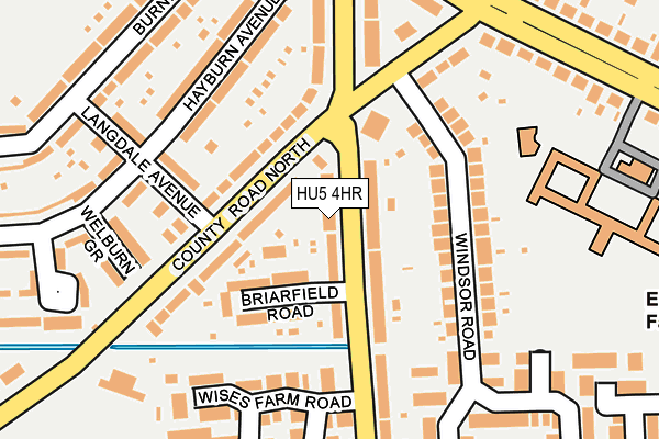 HU5 4HR map - OS OpenMap – Local (Ordnance Survey)