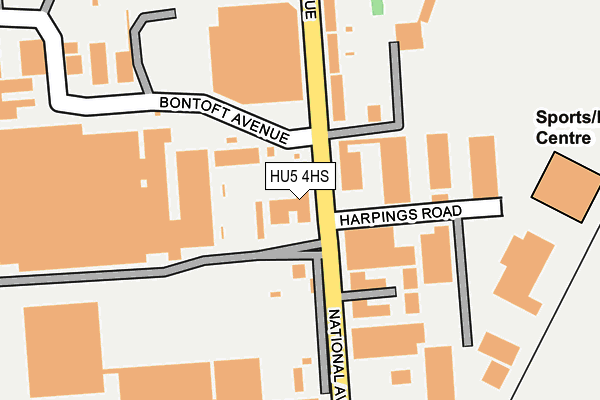 HU5 4HS map - OS OpenMap – Local (Ordnance Survey)