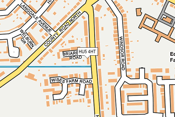 HU5 4HT map - OS OpenMap – Local (Ordnance Survey)