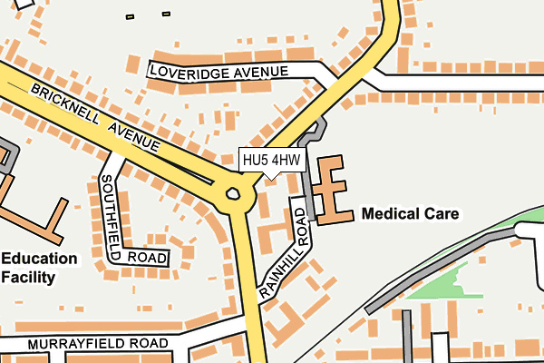 HU5 4HW map - OS OpenMap – Local (Ordnance Survey)