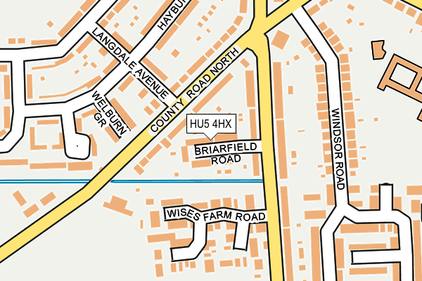 HU5 4HX map - OS OpenMap – Local (Ordnance Survey)
