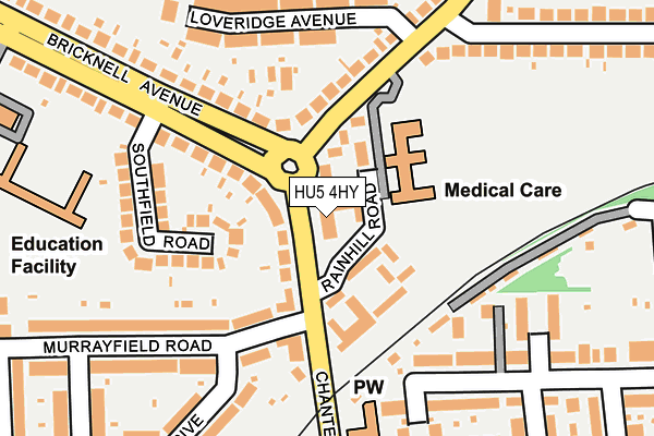 HU5 4HY map - OS OpenMap – Local (Ordnance Survey)