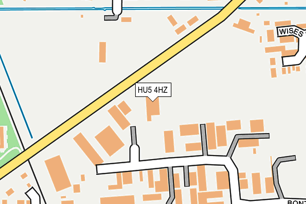 HU5 4HZ map - OS OpenMap – Local (Ordnance Survey)