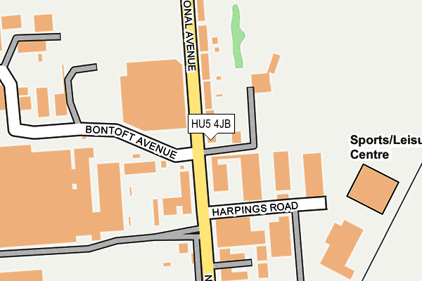 HU5 4JB map - OS OpenMap – Local (Ordnance Survey)