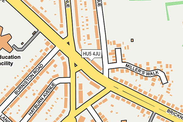 HU5 4JU map - OS OpenMap – Local (Ordnance Survey)