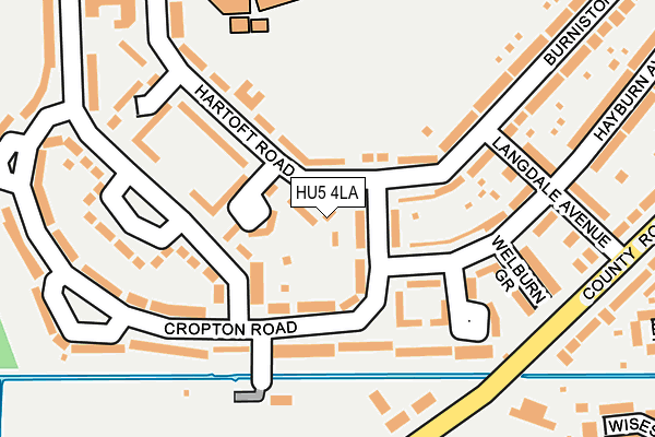 HU5 4LA map - OS OpenMap – Local (Ordnance Survey)