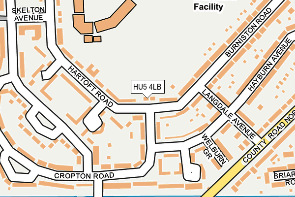 HU5 4LB map - OS OpenMap – Local (Ordnance Survey)