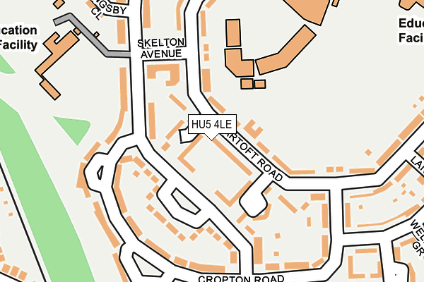 HU5 4LE map - OS OpenMap – Local (Ordnance Survey)